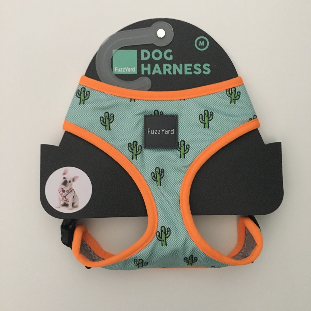 NEW (M) Dog Harness Southwest Theme Cactus Print for Medium Dogs | FuzzYard